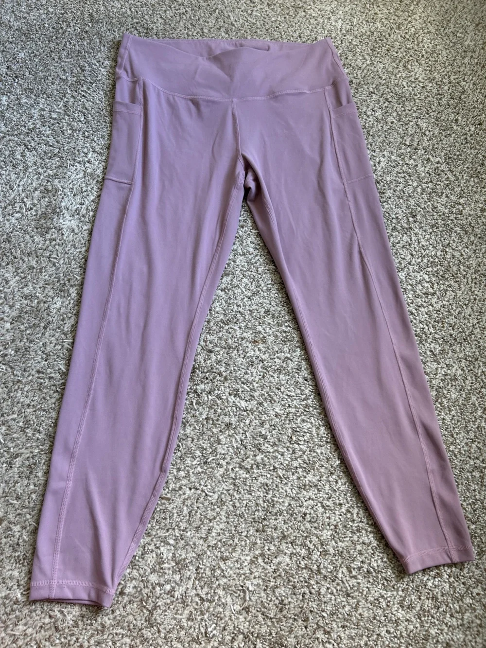 Women's Mauve High-Waist Active Leggings XXL Athleisure Stretch Work Out